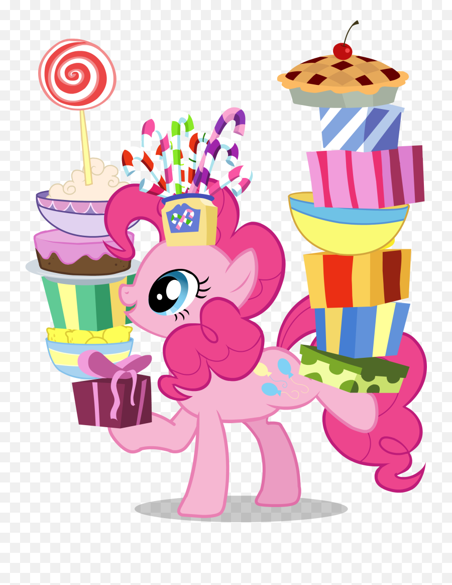Little Pony With Cakes And Gifts Clipart 47144 - Free Icons My Little Pony Birthday Png,Pony Png