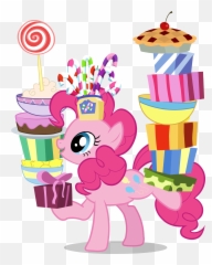 Little Pony With Cakes And Gifts Clipart 47144 - Free Icons My Birthday Png