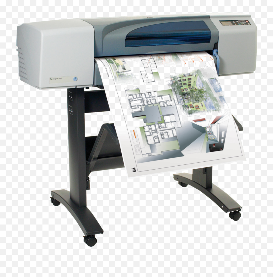 Download Printer Deskjet Plotter Hp Hewlett - Packard Wide Traceur Hp Designjet 500 Png,Larg Format Print Icon