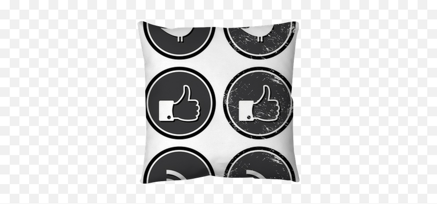 Pillow Cover Social Media Retro Lables - Pixersus Vintage Icons Social Medias Png,Vintage Social Media Icon