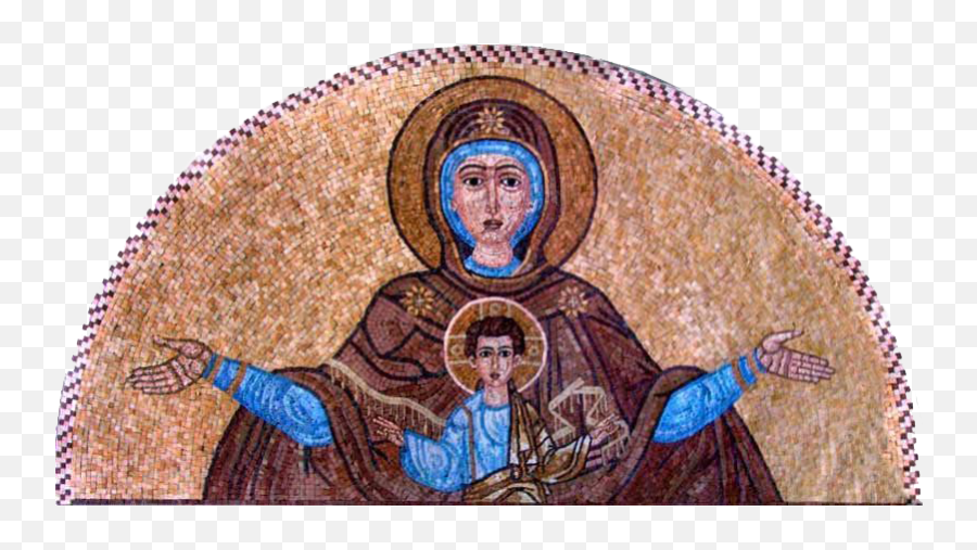 Semi - Circular Mary Icon Mosaic Prophet Png,Virgin Mary Icon Images