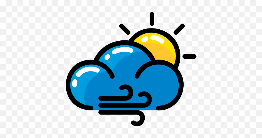 Cloud Icon Weather Sun Wind Climate - Icono De Un Foco Png,Wind Weather Icon