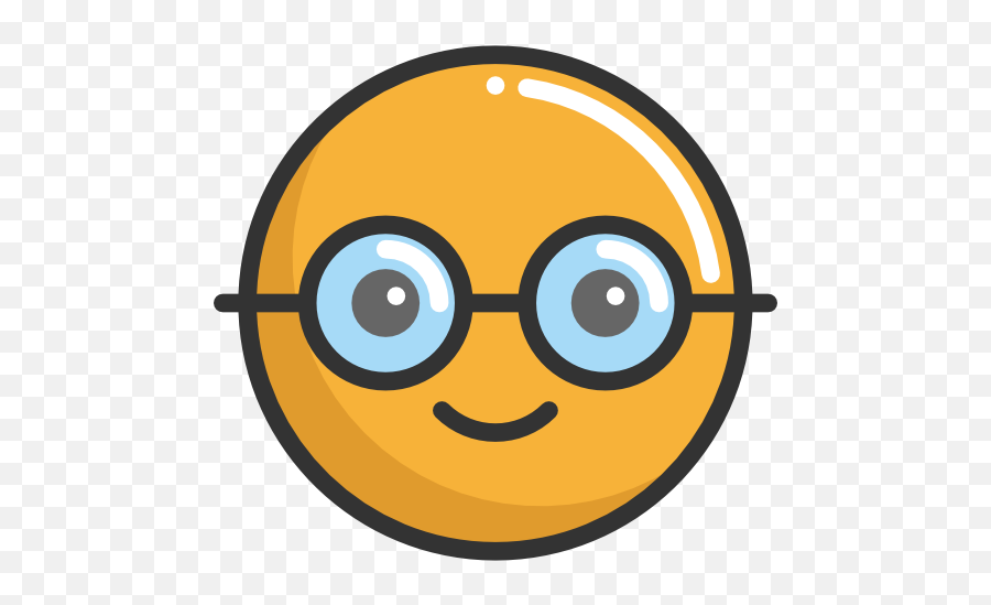 Nerd Emoticons Emoji Feelings Smileys Icon - Nerd Icon Transparent Background Png,Smileys Icon