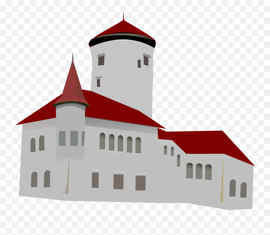 Medieval Castle With Red Roof Drawing Free Image Download - Monasterio Png,Medieval Tower Icon