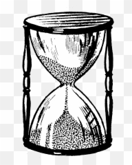 Hourglass - Black And White png