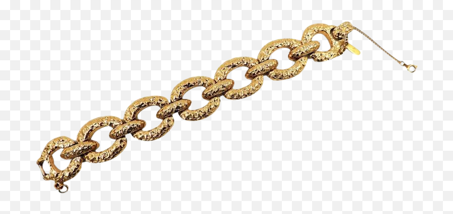 Monet Gold Nugget Link Bracelet 1973 - Chain Png,Gold Nugget Png