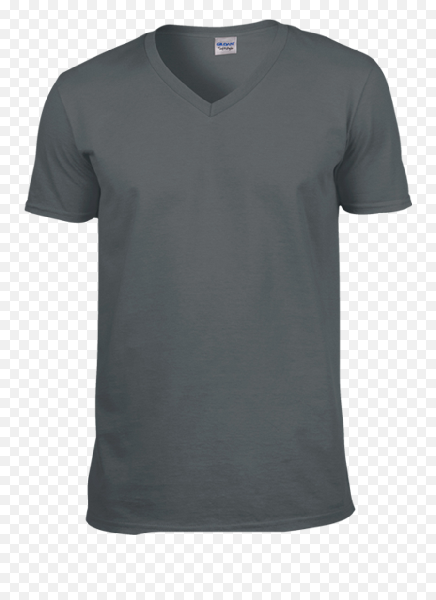 Gildan Softstyle V Active Shirt Png Black T - shirt Png