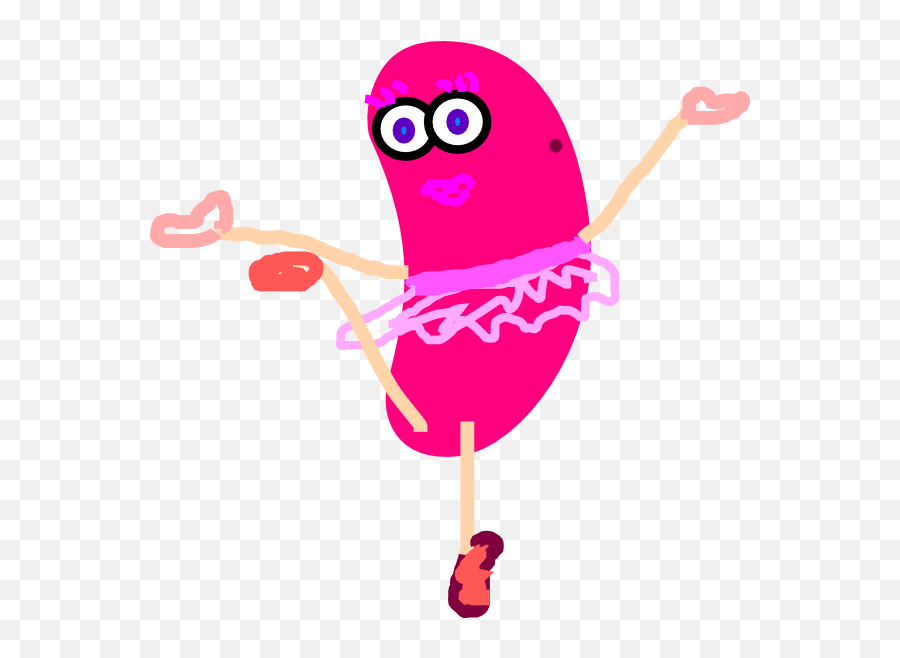 Pink Dancing Jelly Bean Clip Art - Vector Clip Pink Jelly Bean Clipart Png,Jelly Bean Png