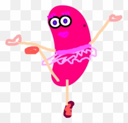 Pink Dancing Jelly Bean Clip Art - Vector Clip Pink Jelly Bean Clipart Png,Jelly Bean Png