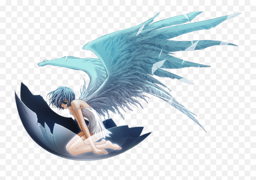 Download Evangelion - Sad Angel Anime Girl Sad With Wings Hidden Angels  Png,Sad Anime Girl Png - free transparent png images 