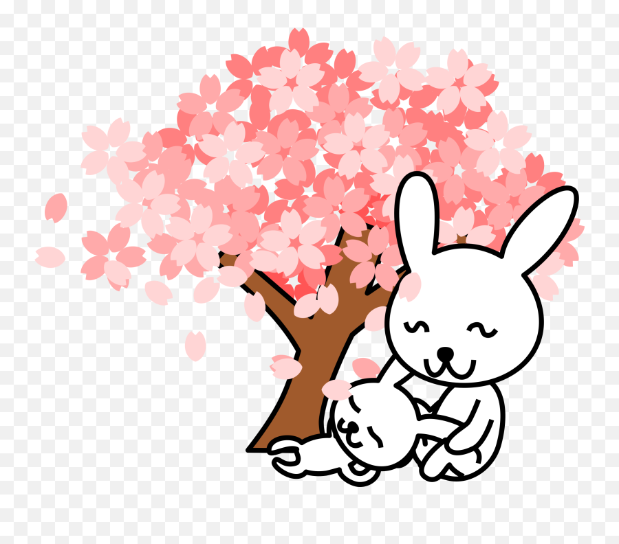 Japanese Cherry Blossom Drawing Black And White Free - Draw A Cartoon Cherry Blossom Png,Cherry Blossom Tree Png