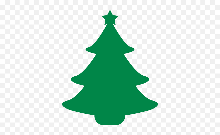 Navidad Plana Verde Transparent Png - Arbol De Navidad Verde Png,Christmas Tree Silhouette Png