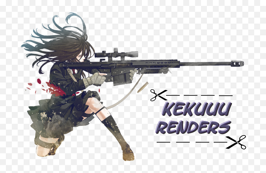 Gun Girl Anime - Anime Girl With Weapons Png,Guns Png