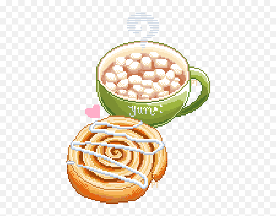 Iced Cinnamon Roll Pixel - Transparent Pixel Cinnamon Bun Png,Cinnamon Roll Png