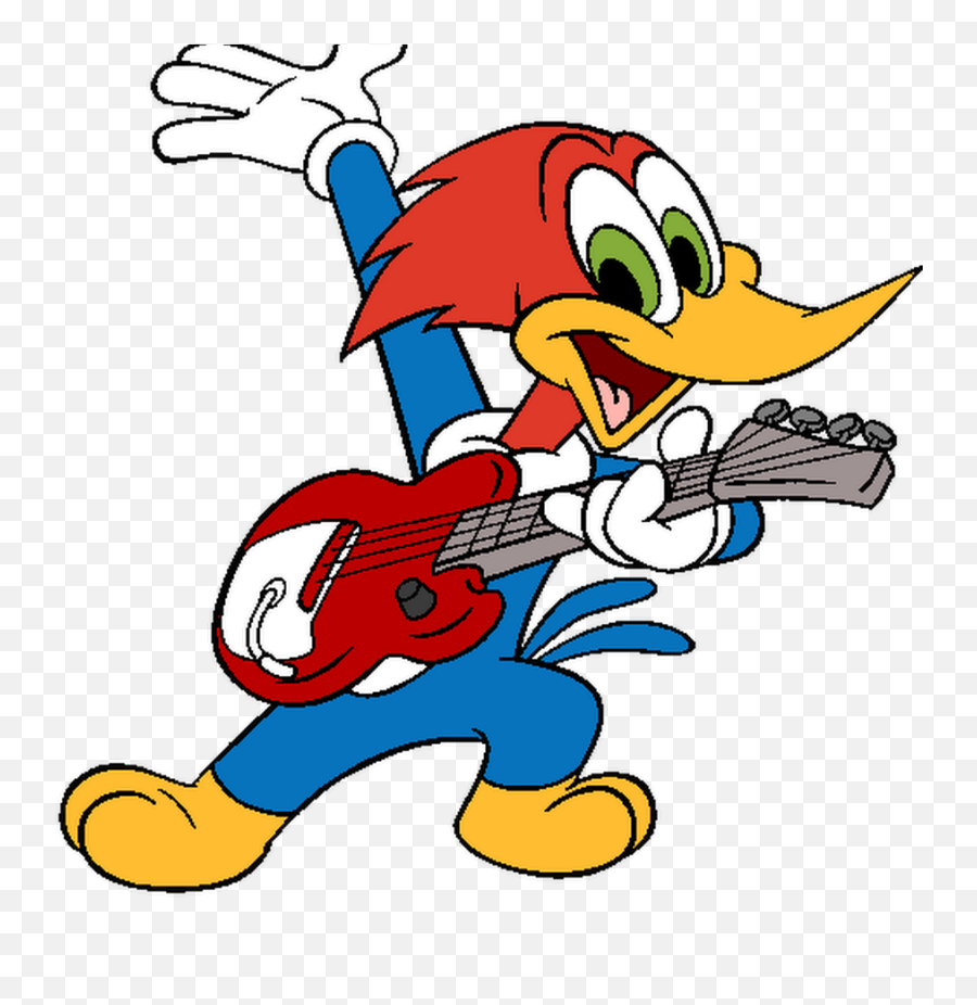 Download Hd Best Cartoons Ever Old - Pica Pau Com Guitarra Png,Woody Woodpecker Png
