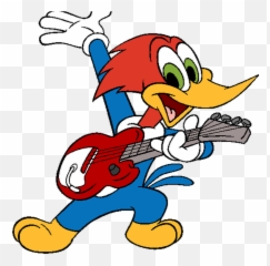 Download Hd Best Cartoons Ever Old - Pica Pau Com Guitarra Png,Woody Woodpecker Png
