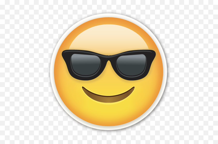 Sunglasses Cool Emoji Png - Smiling Face With Sunglasses,Cool Glasses Png