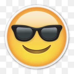 Sunglasses Cool Emoji Png - Smiling Face With Sunglasses,Cool Glasses Png