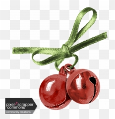 Christmas Bells - Red graphic by Christine Aufty Pixel Ornament png