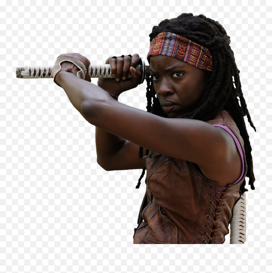 Michonne From The Walking Dead Png Official Psds - Samurai Sword Walking Dead,Dead Png