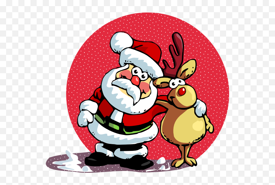 Santa Clause And Ruldoph Clip Art - Vector Clip Santa Claus And Friends Png,Santa Clause Png