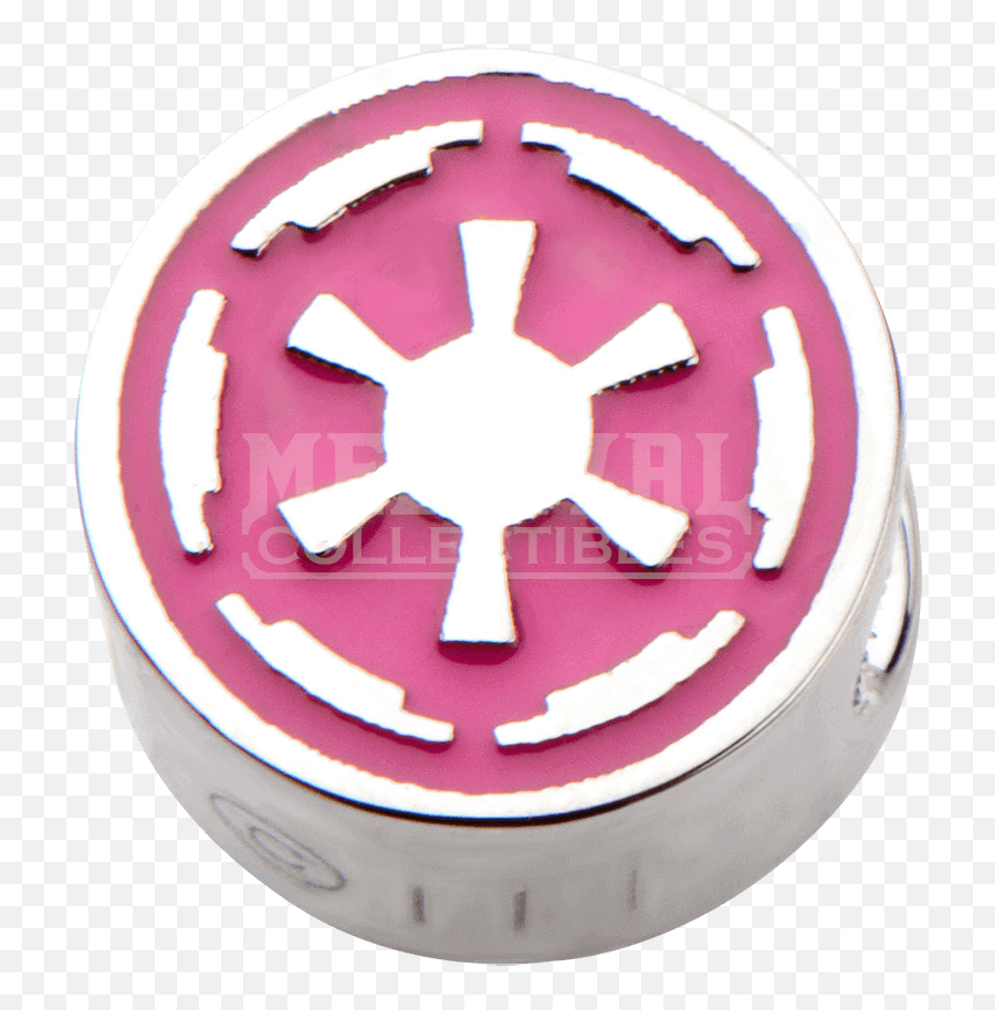 Galactic Empire Pink Symbol Slide Charm - Star Wars Imperial Sticker Png,Galactic Empire Logo