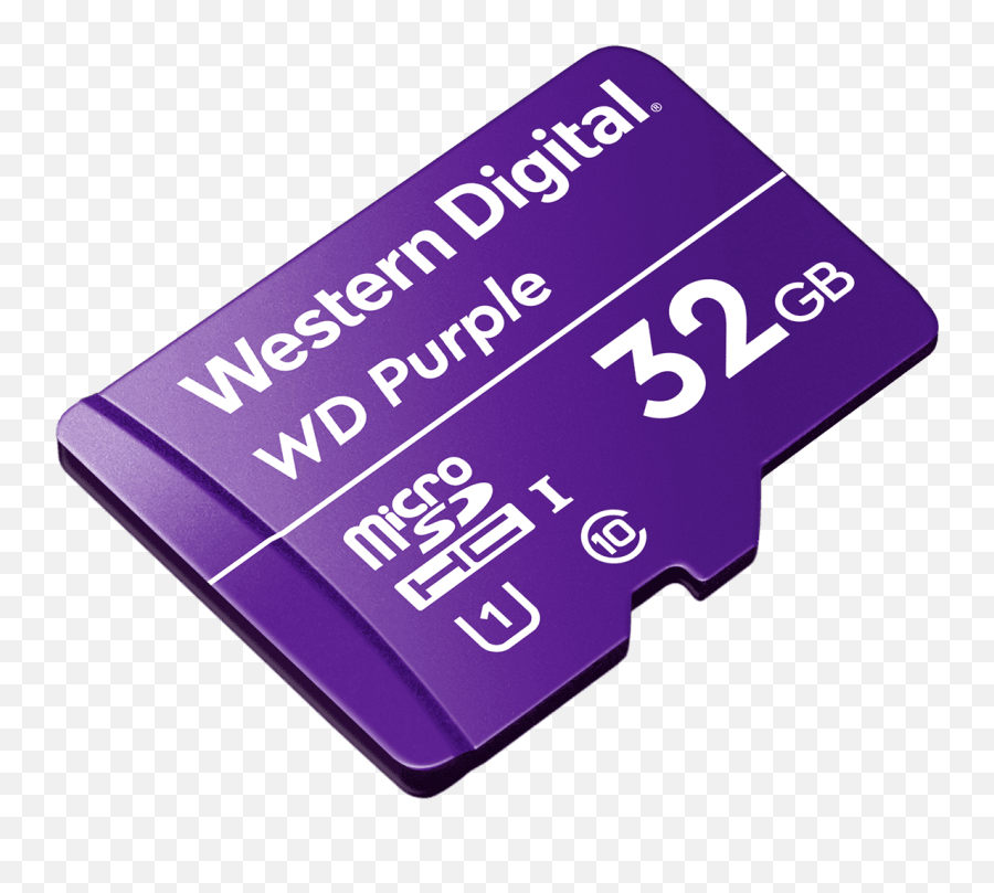 Western Digital Purple 32gb Microsd Card - Micro Sd Png,Western Digital Logo Png