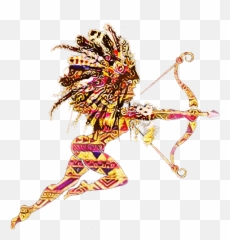 Ftestickers Silhouette Native American Archer Arrow Clipart - Transparent Png