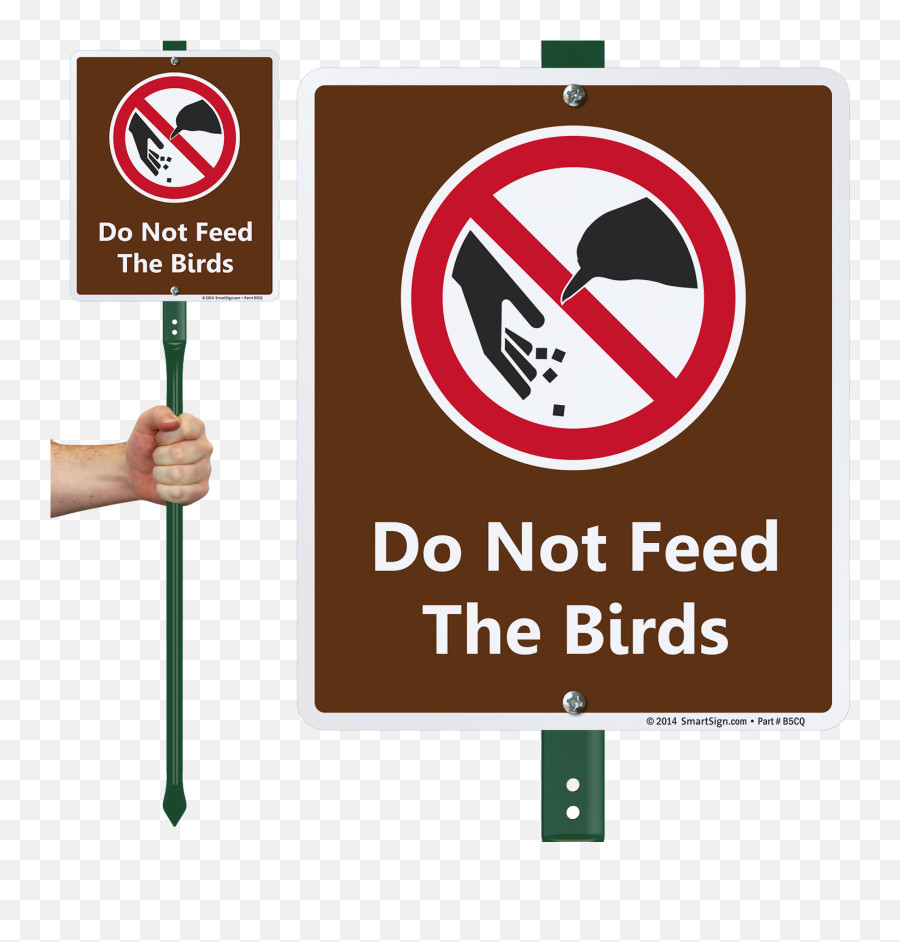 No Feeding Animals Signs Do Not Feed Birds Lawnboss Sign - Do Not Feed The Ducks Png,Do Not Symbol Transparent