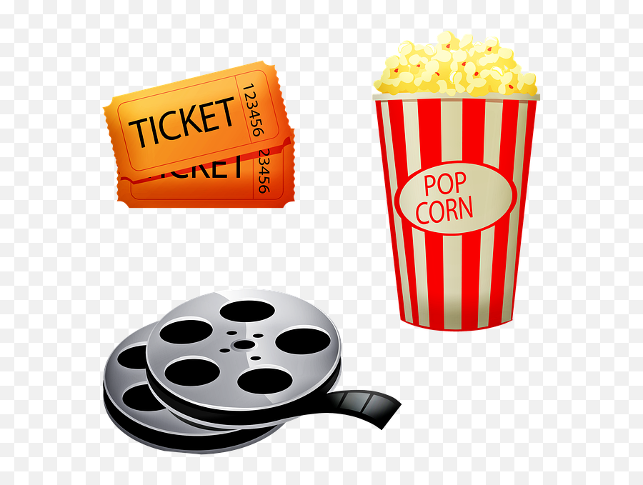 Cinema Movies Popcorn - Biograf Billet Png,Movie Popcorn Png