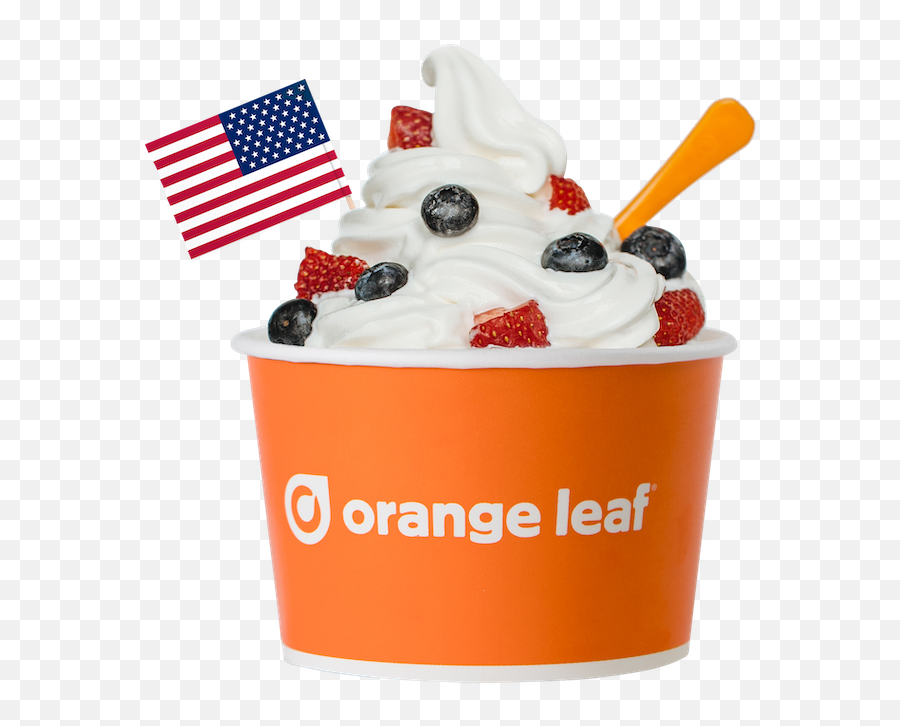 Orange Leaf Frozen Yogurt Froyo For - Orange Leaf Png Yogurt,Frozen Yogurt Png