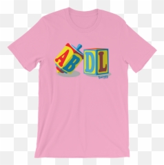 Download Adult Baby Abdl Blocks All Over T - shirt Pink Blue Short Sleeve png