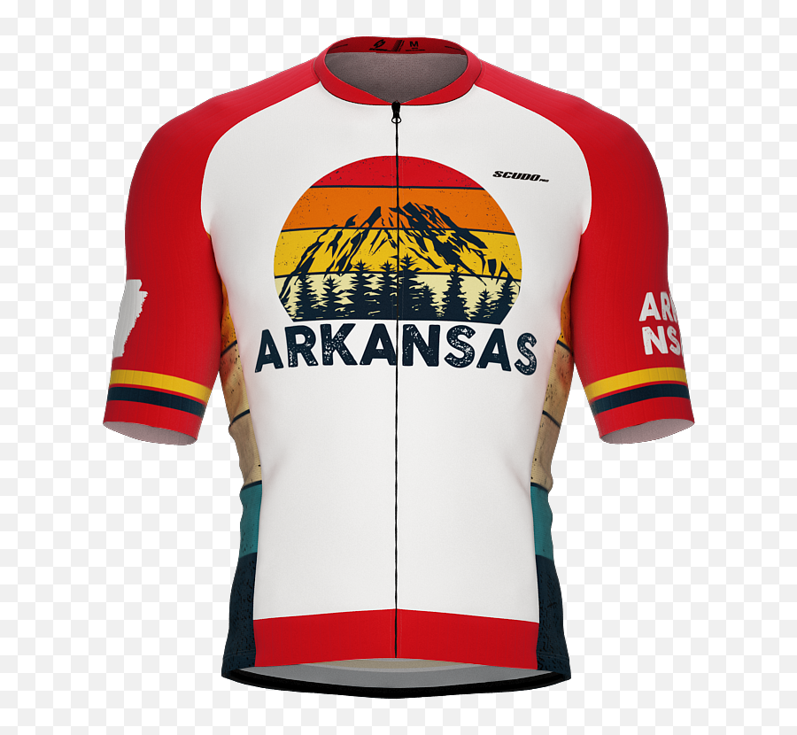 Scudopro Pro - Elite Short Sleeve Cycling Jersey Arkansas Usa State Icon Landmark Symbol Identity Men And Women Long Sleeve Png,Men And Women Icon