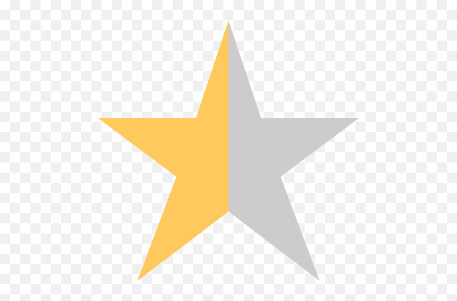 Star Half Icon 7 - Half Star Svg Png,Shield With Star Icon 16x16