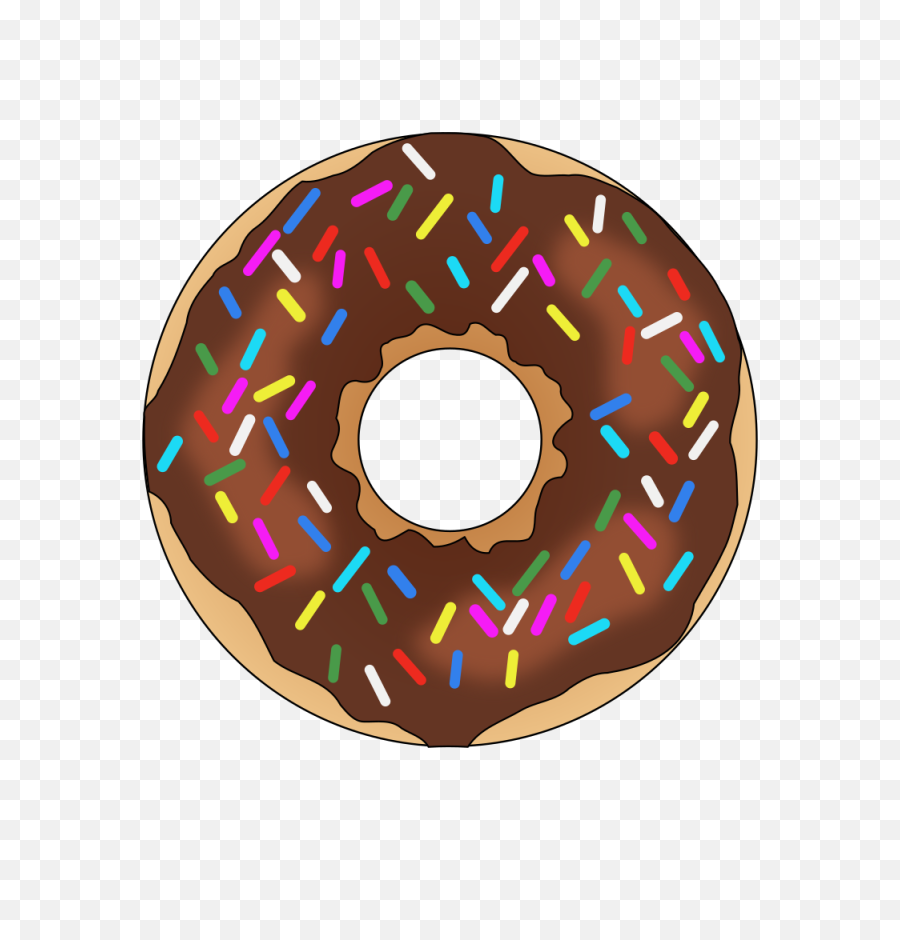 Rainbow Sprinkles Donut - Transparent Background Donut Clipart Png,Sprinkle Png