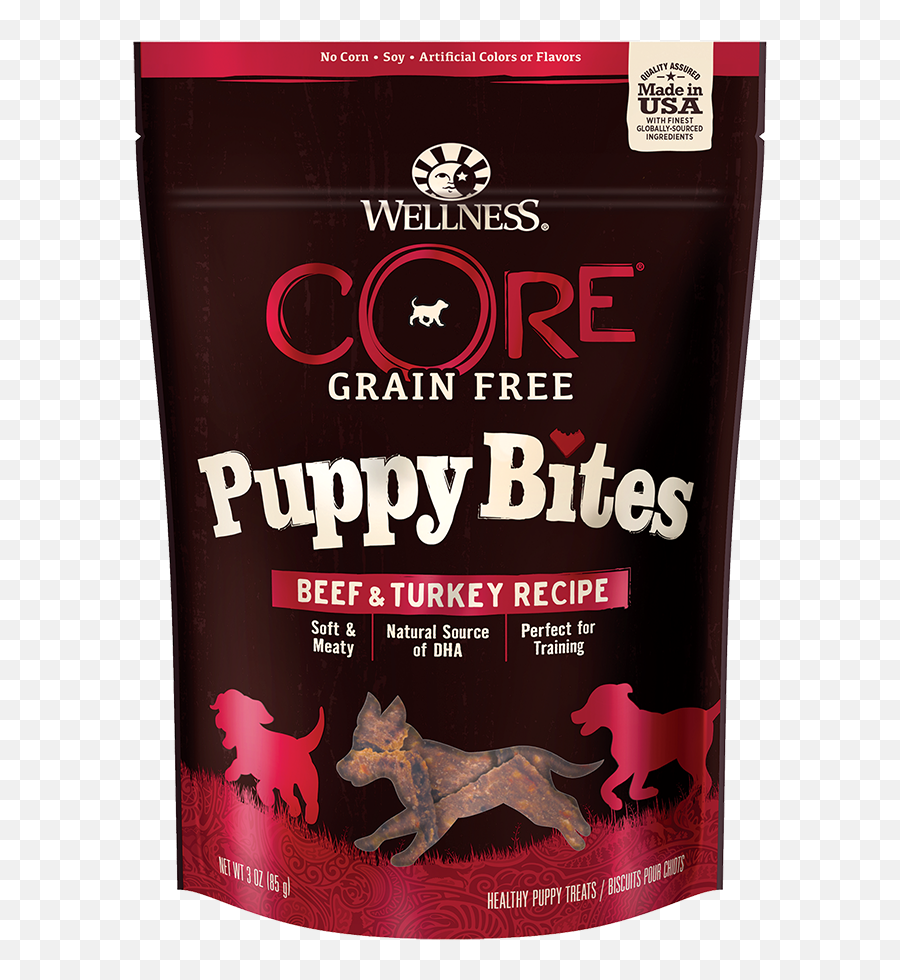 Core Puppy Bites Beef U0026 Turkey Recipe Wellness Pet Food - Cat Grabs Treat Png,Transparent Puppy