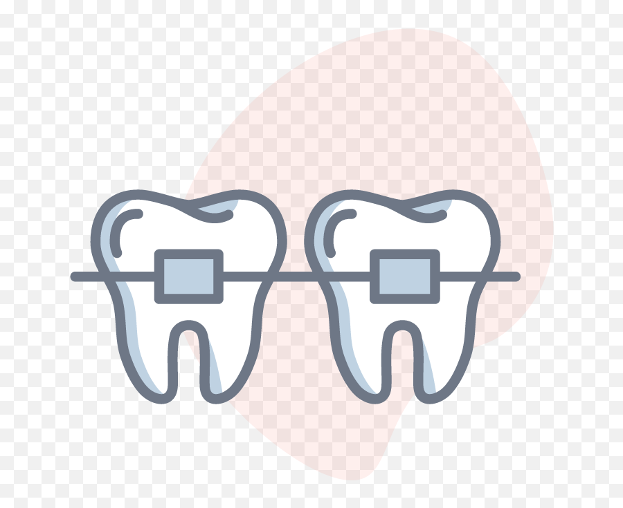 Transparent Teeth With Braces Clipart - Dental Braces Icon Orthodontics Png,Dentist Icon Png