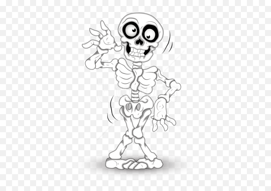 Halloween Skeleton Drawing - Halloween Clipart Skeletons Png,Cartoon Skull Png