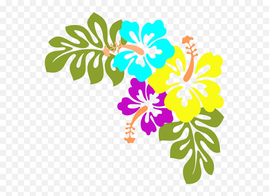 Hawaiian Flowers Png 2 Image - Hibiscus Clip Art,Hawaiian Flowers Png