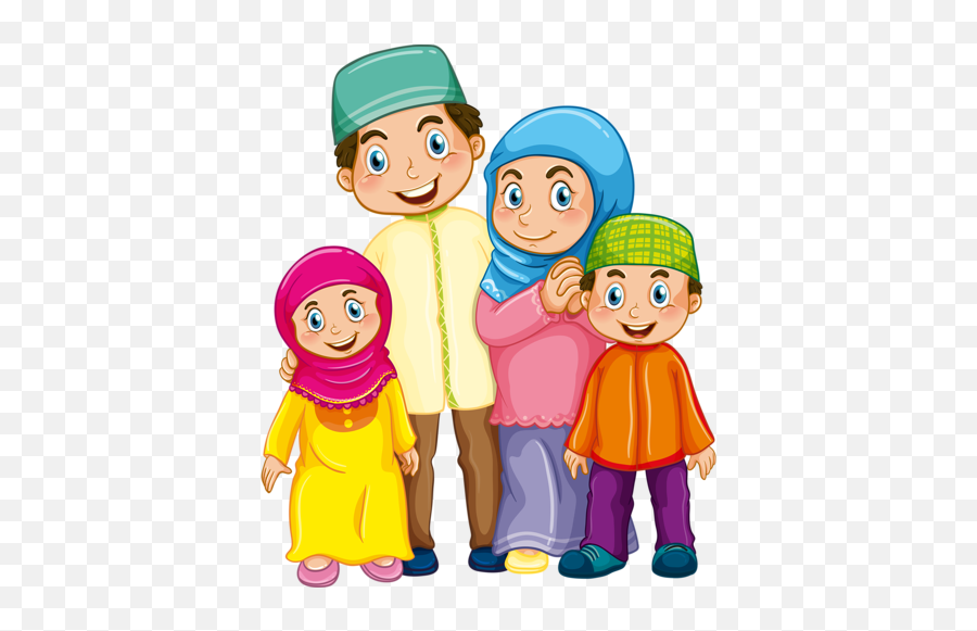 Download Family Clipart Vector - Muslim Family Clipart Png,Family Clipart Png