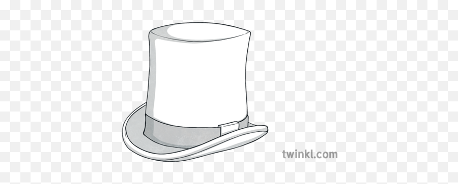 White Top Hat Illustration - Twinkl Drawing Png,Top Hat Png