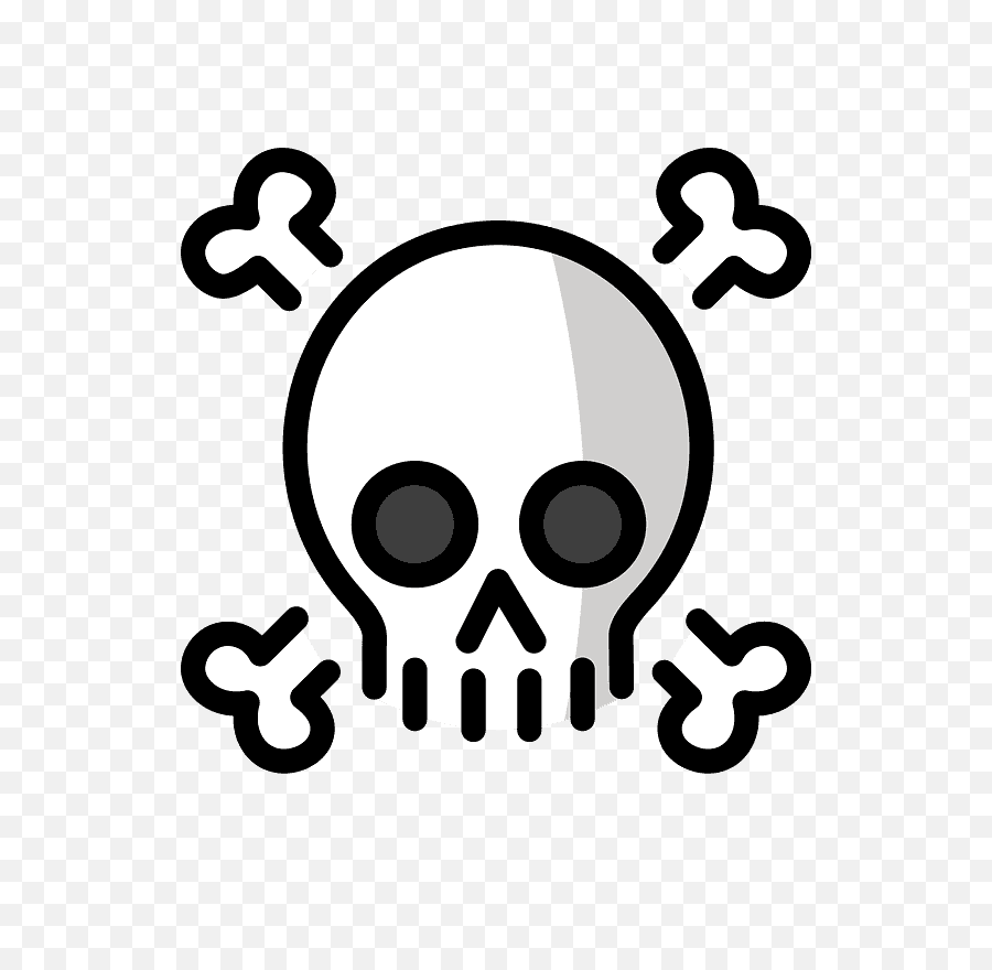 Skull And Crossbones - Emoji Meanings U2013 Typographyguru Easy Simple Skull Drawing Png,Skull Emoji Transparent