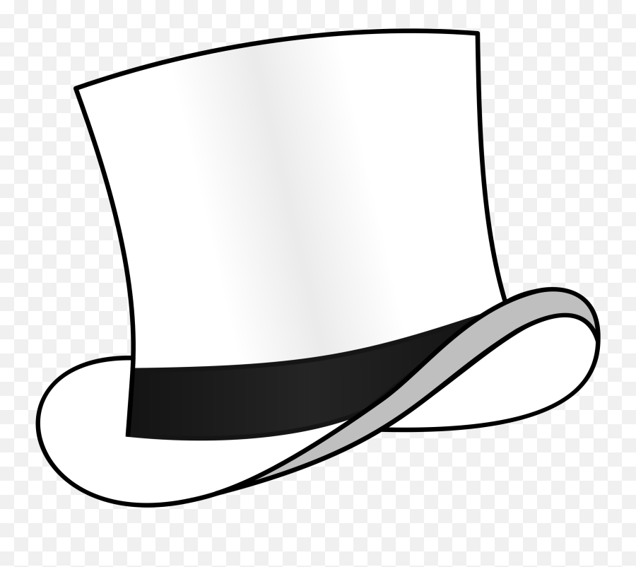 Top Hat Mad Hatter Coloring Book Clip - Six Thinking Hats White Png,Mad Hatter Hat Png