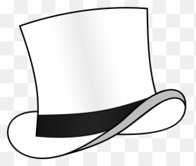 Top Hat Mad Hatter Coloring Book Clip - Six Thinking Hats White Png,Mad Hatter Hat Png