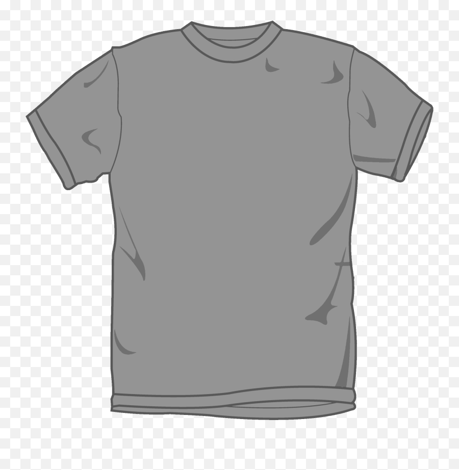 Black Long Sleeve T Shirt Template - Gray Shirt Template Png,Black T Shirt Template Png