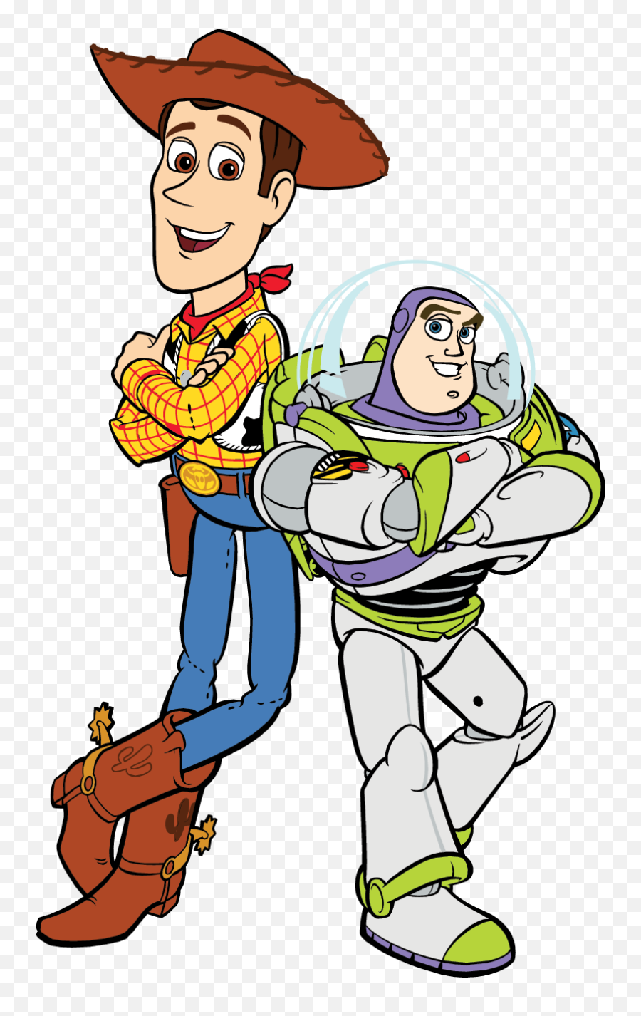 Toy Story Clipart Woody And Buzz - Toy Story Woody And Buzz Cartoon Png,Woody And Buzz Png