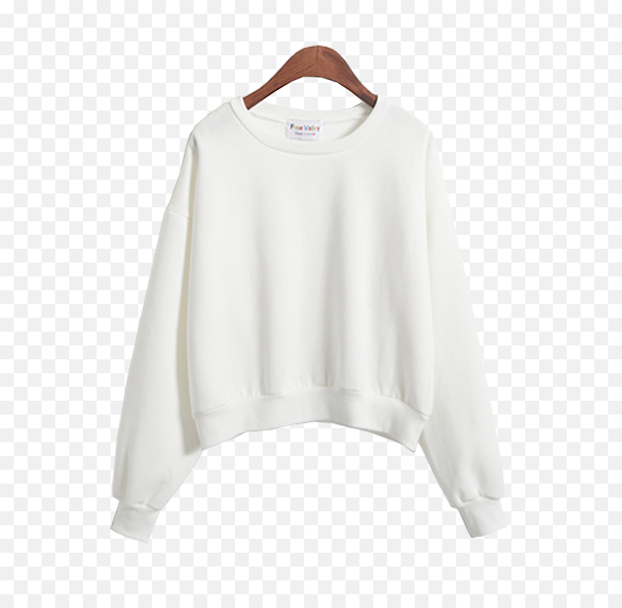 Download Hd Plain Sweater - White Crop Sweater Png,Sweater Png