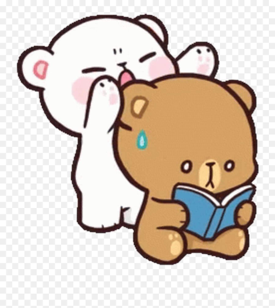 Milkandmocha Cute Bears Kawaii Grumpy Read Freetoedit - Milk And Mocha Bears Png,Grumpy Png