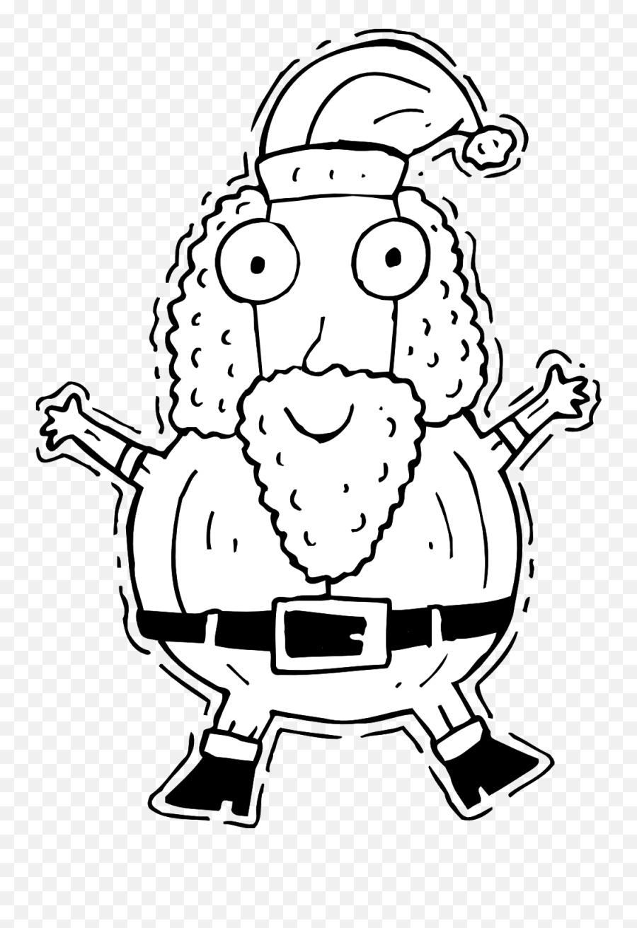 Free Picture Of A Black Santa Claus Dow 157486 - Png Santa Claus Clipart Black And White Funny,Santa Claus Face Png