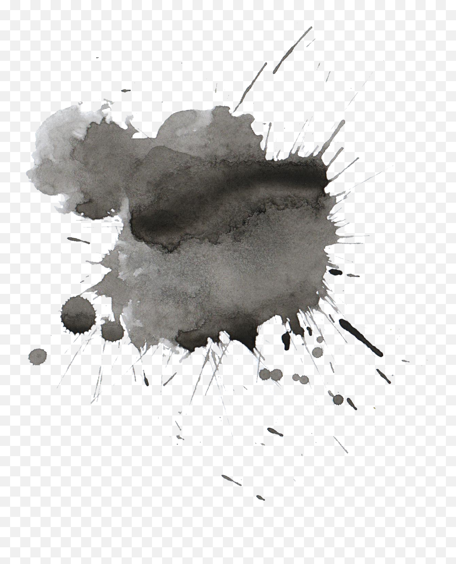 Watercolour Stain Png 2 Image - Watercolor Black And White,Stain Png